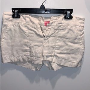 Island Company xs linen white shorts
